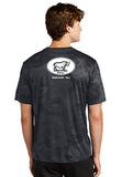 Short-Sleeved Moisture-Wicking Gray Camo "Serving You" Tee
